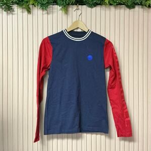 Acne Studios Long-Sleeve Top Navy/Red Women’s Size XS